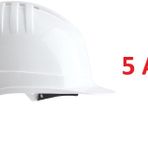 5 Adet Bbu Safety Sc 3000r - 3001 Hdpe Beyaz Renk Vida Çark Ayarlı Plastik İçlikli İş Güvenliği Bareti