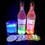 5 Adet Beyaz Bir Boyut Aydınlık Şişe Çıkartmalar Işıklar LED Coaster, Bar Düğün Parti Kokteyl Bardak Vazo Dekor Lambaları Için Yanıp Sönen Atmosfer Işığı ile (Yurt Dışından) - Mats & Pads - Renkli