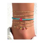 5 ADET BONCUK ZİNCİR HALHAL SET