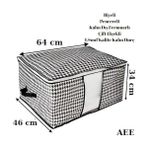 5 Adet Boy Pencereli Hurç Seti 64X46X34 Büyük Boy Yorgan Hurcu Battaniye Yastık Altı Dolap Üstü Çeyiz Bohçası Düzenleyeci Organizer - standart