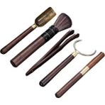 5 Adet Çay Bıçağı Çay Iğnesi Ahşap Saplı Çay Tuğla Kek Toplama Aracı Fırça Klipsi Kürek Çatal (Yurt Dışından) - Tea Cutters - Renkli