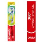 5 Adet Colgate 360 Gelişmiş 4 Yönlü Koruma Orta Diş Fırçası