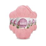 5 Adet Cotton Lüks Yelek Tunik Kazak Bluz Hırka Ipi Yünü Açık Pembe 97548