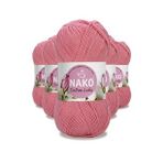 5 Adet Cotton Lüks Yelek Tunik Kazak Bluz Hırka Ipi Yünü Gül Pembe 97551