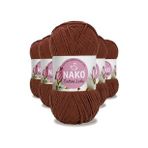 5 Adet Cotton Lüks Yelek Tunik Kazak Bluz Hırka Ipi Yünü Kızıl Kahve 97556