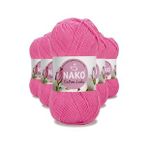 5 Adet Cotton Lüks Yelek Tunik Kazak Bluz Hırka Ipi Yünü Koyu Pembe 97550