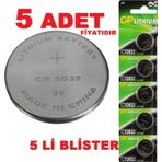 5 Adet Cr2032 Cr 2032 Lithium Cell Battery 3v 3 Volt Cr2032 Dl2032 2032 3v Lithium Para Pil