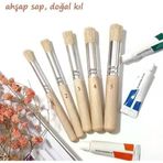 5 Adet Doğal Kıl Fırça Seti Ahşap Saplı Şablon Fırçalar El Sanatları Figür Boyama Akrilik Yağlı Uygulamaları İçin