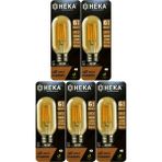 (5 Adet) Heka 6W (48W) 2500K (Günışığı) E27 Duylu (Kalın Duy) Şeffaf LED Ampul - Gün Işığı