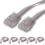 5 adet IRENIS CAT6 Kablo Yassı Ethernet Network Lan Ağ Kablosu 7.50 Metre Gri