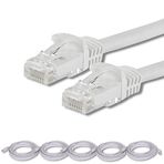 5 adet IRENIS CAT7 Kablo Ethernet Network İnternet LAN Kablosu 20 Metre Beyaz