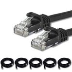 5 adet IRENIS CAT7 Kablo Ethernet Network İnternet LAN Kablosu 20 Metre Siyah