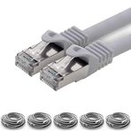 5 adet IRENIS CAT7 Kablo S/FTP Ethernet Network LAN Ağ Kablosu 1 Metre Gri