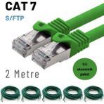 5 adet IRENIS CAT7 Kablo S/FTP Ethernet Network LAN Ağ Kablosu 2 Metre Yeşil