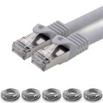 5 adet IRENIS CAT7 Kablo S/FTP Ethernet Network LAN Ağ Kablosu 20 Metre Gri