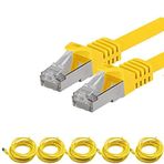 5 adet IRENIS CAT7 Kablo S/FTP Ethernet Network LAN Ağ Kablosu 3 Metre Sarı