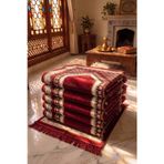 5 Adet Kadife Seccade Bordo-Beyaz Hac Ve Umre Hediyesi 500gr