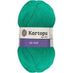 5 Adet Kartopu Aksoft Örgü Ipi K414 Zümrüt Yeşili
