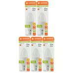 (5 Adet) Ledvance 4,9W Sarı Işık (2700K) E14 Duylu (İnce Duy) Dim Edilebilir Led Ampul