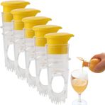 5 Adet Manuel Meyve Sıkacağı, Vidalı Kapaklı ve Entegre Filtreli Taşınabilir Narenciye Sıkacağı, Limon Mini Sıkıcı, Manuel Plastik Meyve Sıkacağı, Ev, Kamp ve Piknik için