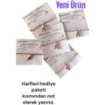 5 Adet Marteniçka Hello March Harfli Şans Bilekliği - Beyaz - Kırmızı