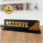 5 Adet Masa Rezerve Yazısı Kafe Lokanta Restoran Için Rezerve Plaka