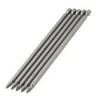 (5 Adet) Mıknatıslı 200 Mm Pozidriv Bits Uç Pz2 Manyetik 1/4" Matkap Ucu 20 Cm Güçlü Tayvan Çeliği