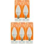 (5 Adet) Osaka 9W (70W) Beyaz Işık (6500K) E14 Duylu (İnce Duy) Led Mum Ampul