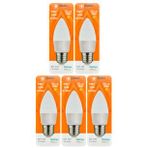 (5 Adet) Osaka 9W (70W) Sarı Işık (3000K) E27 Duylu (Kalın Duy) Led Mum Ampul