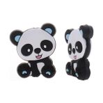 5 Adet Panda Silikon Hayvan Bebek Diş Kaşıyıcı Kemirgen Yenidoğan Çiğneme Emzik Zincir Aksesuarları Diş Hediye | Bebek Dişleri (Gri) (Yurt Dışından) - Mavi
