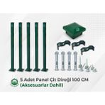 5 Adet Panel Çit Direği - 100cm