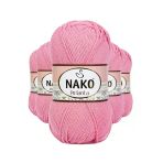 5 Adet Pırlanta Amigurumi El Örgü İpi Yünü Pembe 6740 - Nako Mudanis