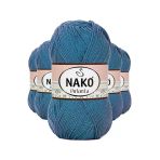 5 Adet Pırlanta Amigurumi El Örgü İpi Yünü Turkuaz 3409 - Nako Mudanis