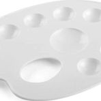 (5 Adet) Plastik Oval Resim Paleti Boya Paleti Oyun Ve Sanat Palet