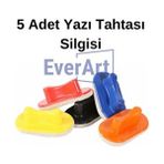 5 Adet Renkli Keçeli Yazı Tahtası Silgisi - Diğer