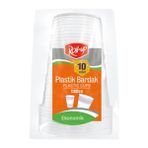 5 Adet Roll-Up Plastik Şeffaf Bardak 10'lu 180 cc