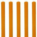 (5 Adet) Şamdan Mumu (21X2 cm) Doğal Petek Balmumu Seti Beeswax Bal Mumu Mum Özel Dekoratif Mum Balmumu