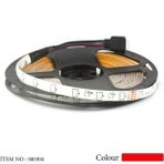 5 Adet Şerit LED 5 Metre Kırmızı 12 Volt Adaptör Girişli