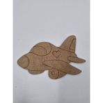 5 Adet Sevimli Jet Uçağı Ahşap Boyama Okul Diy Etkinlik Aktivite Sanat 15 cm x 10 cm
