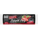 5 Adet Stepy Büzgülü Çöp Torbası Çilek Kokulu Büyük Boy