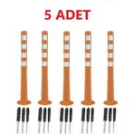5 Adet Turuncu Renk Otopark Düzenleyici 100 Cm Eco Delinatör Zeplin