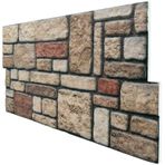 5 Adet X Karma Taş Desenli 3D Strafor Köpük Duvar Kaplama Paneli (446785880)