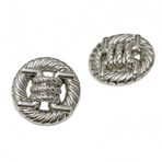 5 ADET Yuvarlak Alaşımlı Metal Düğmeler, Düğümlü Halat İçi Boş Desen, Giysiler için Kadın Kaban Kazak Dikiş Aksesuarları (Gümüş, 20 mm)