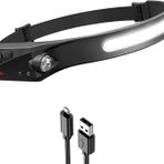 5 Aydınlatma Modlu COB LED Sensörlü USB Şarj Edilebilir Dahili Pilli Kafa Lambası