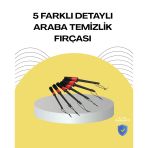 5 Boy Fırçalı Araba Temizlik Seti-Derin Temizlik Sağlayan Yumuşak Fırçalar Mir26585384