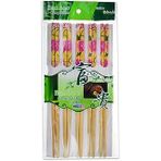 5 Çift Doğal Bambu Chopstick Seti | Çiçek Desenli Uzak Doğu Yemek Çubuğu | Sushi, Noodle Ramen İçin Yeniden Kullanılabilir Ekolojik Çubuklar