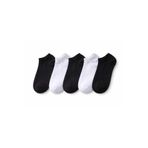5 Çift Erkek Düz Spor Patik Sneaker Çorap (3XSiyah-2XBeyaz)