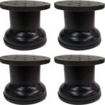 5 cm Çap 42 mm Ayarlı Metal Dolap Vestiyer Komidin Baza Ayağı Siyah (4 Adet)