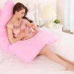 5 Farklı Bölge Destekli Hamile Yastığı ( Pembe )
