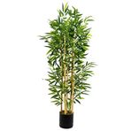 5 Gövdeli Yoğun Yapraklı 120 Cm Yapay Bambu Ağacı